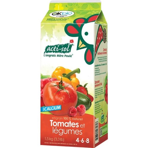 Engrais naturel pour Tomates et légumes 4-6-8 - Acti-sol