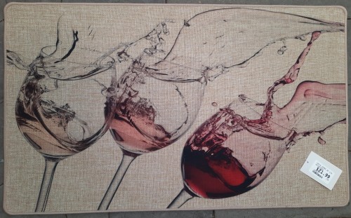 Tapis décoratif "verres de vin"