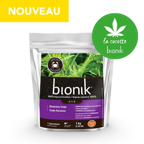 Engrais naturel Stade floraison 4-1-9 Cannabis - Bionik - 1kg
